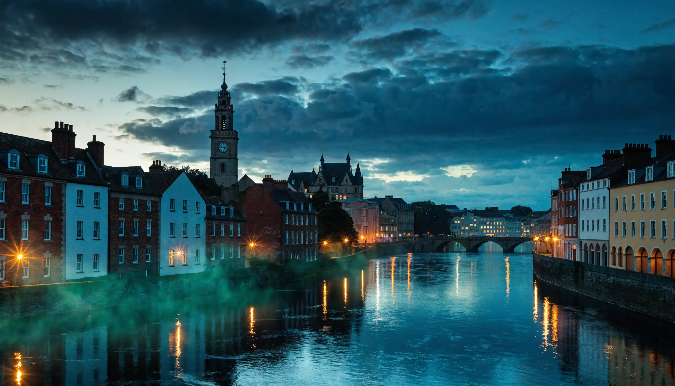 Cork city skyline at dusk — IPTV Cork by IPTV Ireland Hub