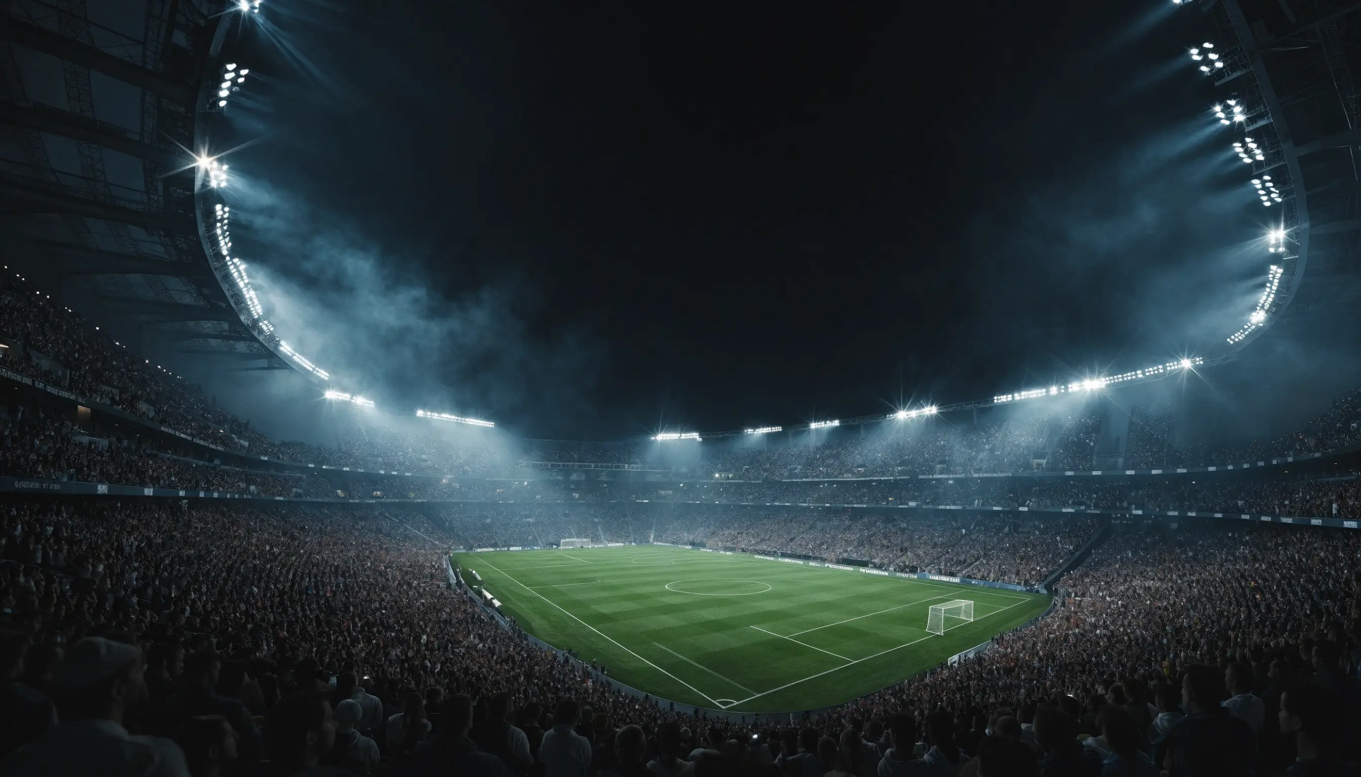Floodlit stadium representing live sport available on IPTV in Ireland